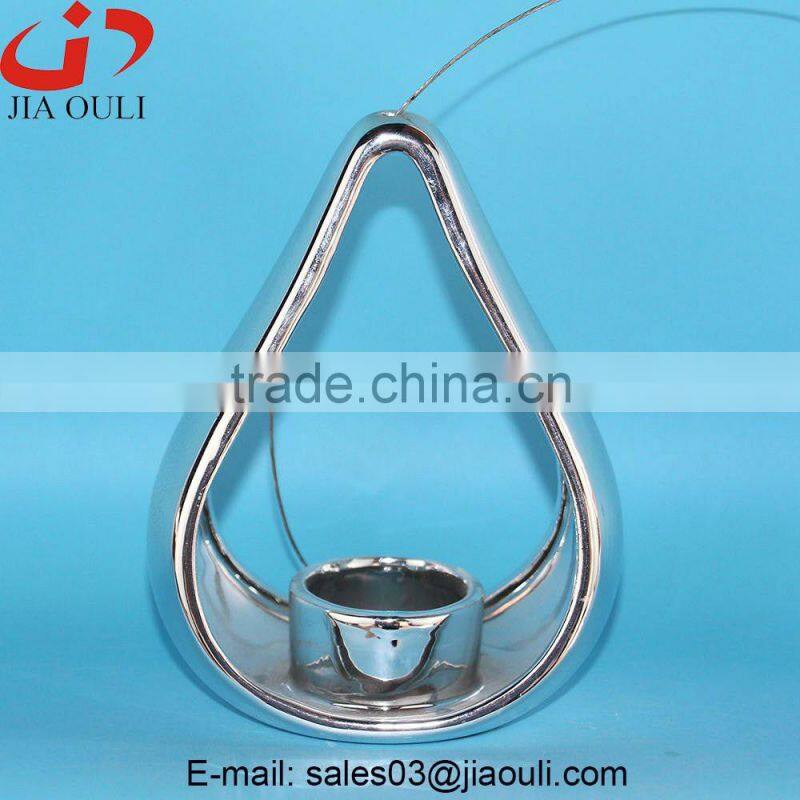 Home decor ceramic gold candleholder, candle jar