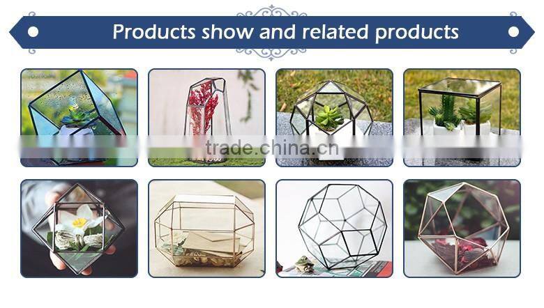 Small House Stained Glass Gecoration Terrarium Home decor Planter for indoor gardening