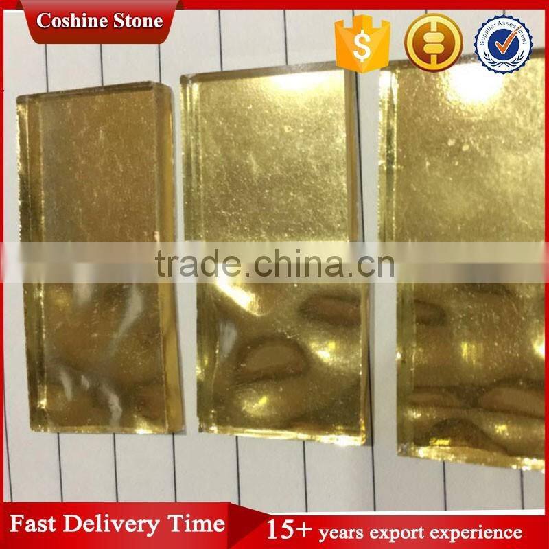 Popular wall covering starbright glass gold mosaic tile