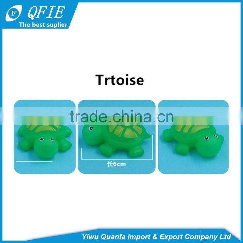 Promotional colorful cheap soft mini lovely animal shape rubber bath toys for baby