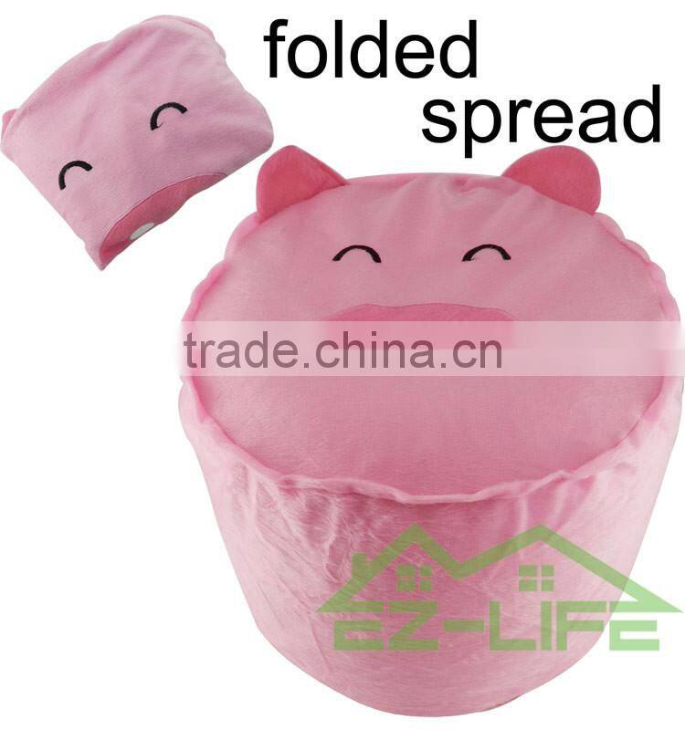 2017 Red Round Leather Storage Stools Ottoman