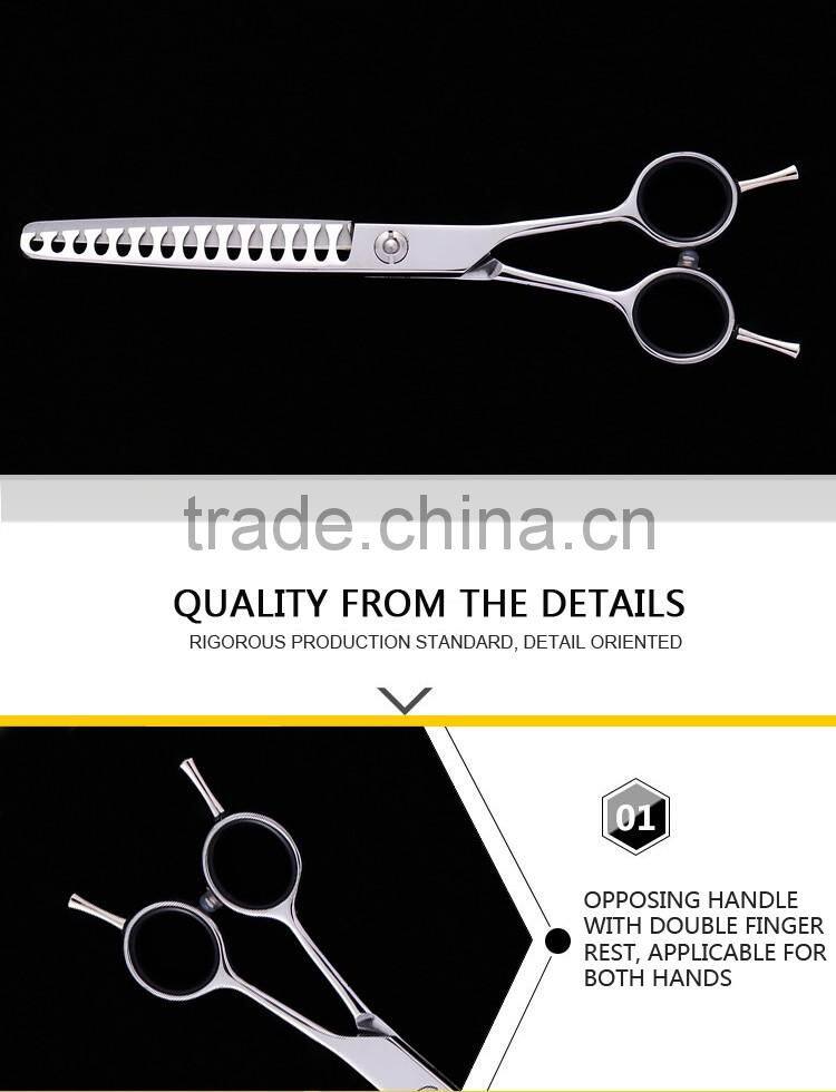 CA-715T 7inch 15teeth mirror polished thinning scissors pet grooming tools
