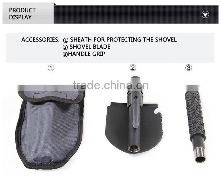 QJ-JS03 Hot Sale Functional Survival Tool Folding Camping Shovel