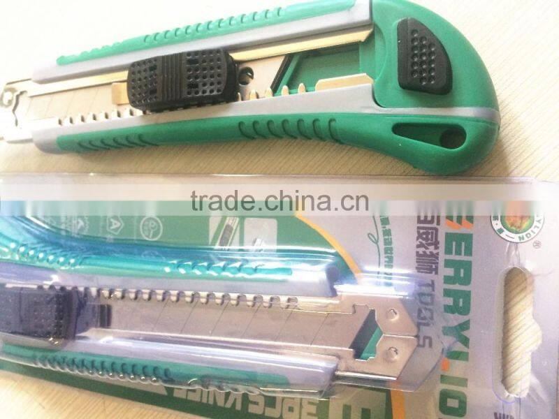 Berrylion 3pcs self-locking mechanism utility knife for sale