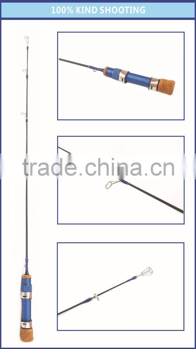 70cm Ocean Blue Ice Fishing Rod with Carbon Fiber Blank