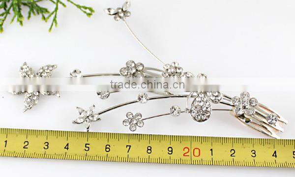women hair accessories and rhinestone headwear for beatiful bridal hair comb H172-190