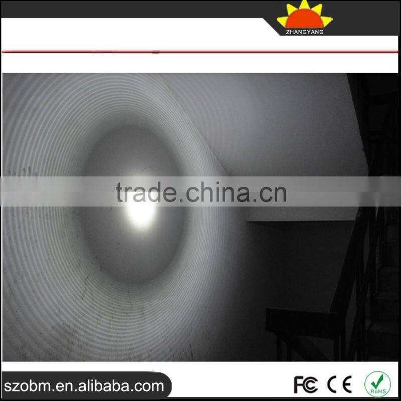 Wholesale OEM Multi-fonction Aluminium Alloy USB Rechargeable LED Flashlight Torch