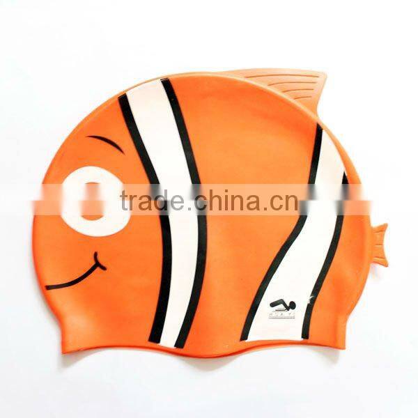 Fashion silicone children swimming goggles and caps
