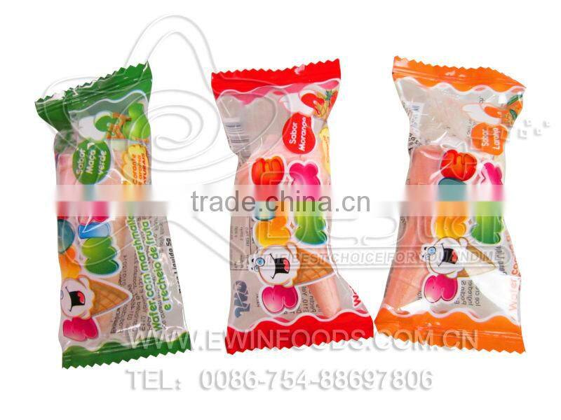 Bag Packing Ice Cream Marshmallow Filling With Frutiy Jam