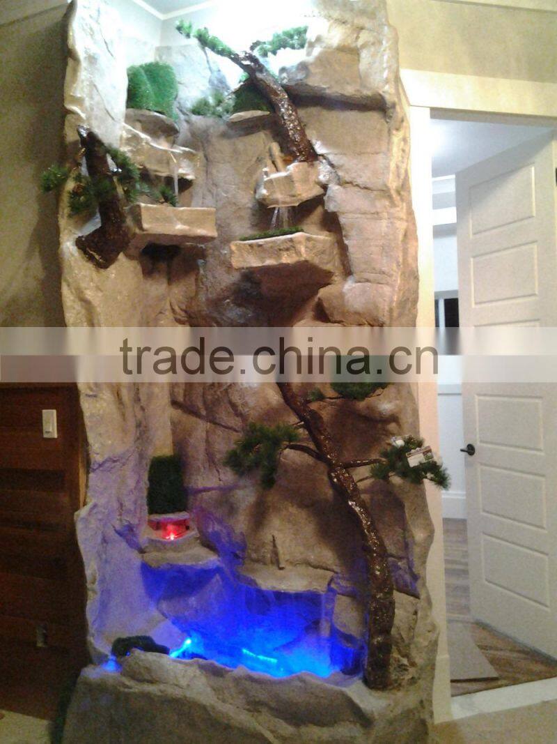 Decorative indoor artificial wall waterfall fountain