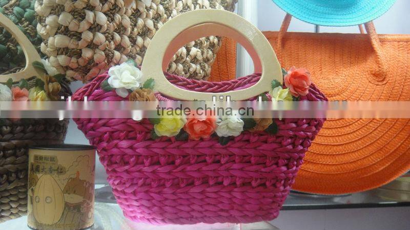 fashion Color woven bag/Pastoral style wholesale