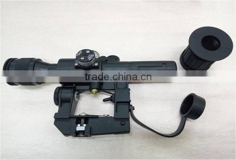 Military Standard Riflescope with SVD 4X24 Red Illuminated Reticle Rifle Scope