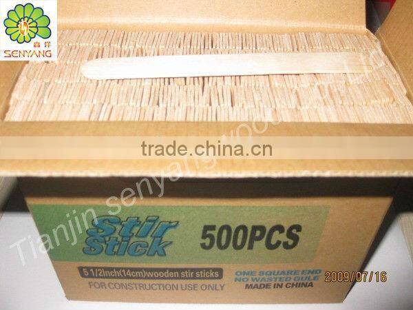 wood world cup anti coating flag face stir paint stick