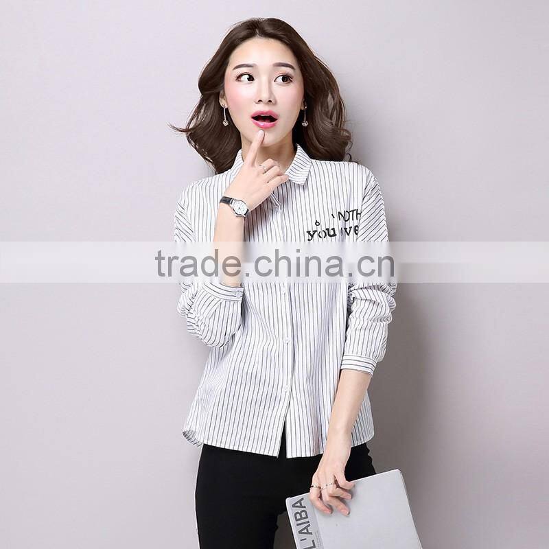 China supplier new style white long sleeve cotton elegant women formal blouse designs