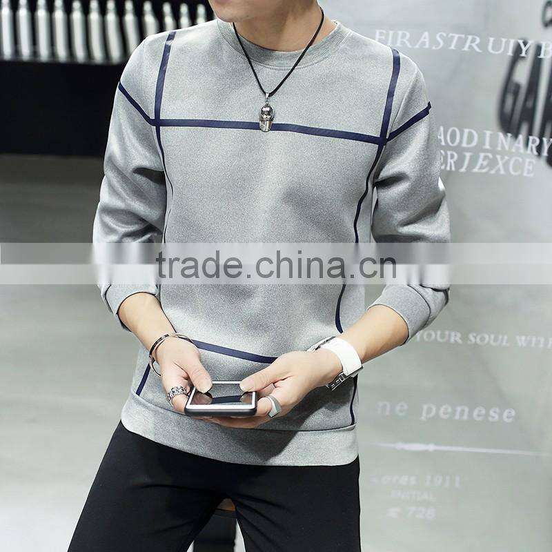 M315 Latest Wholesale Custom Boy Lines Sweater Design For Mens