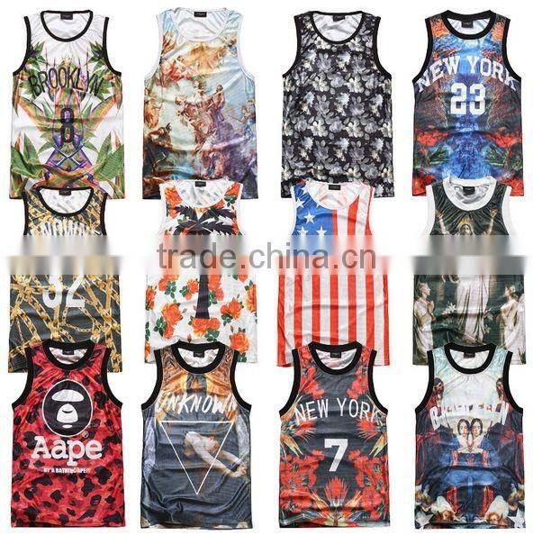2016 Cheap Wholesale 100 Cotton Custom Sports Mens Tank Top