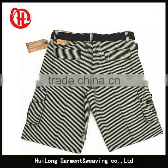 men cool polyester fashion summer board cargo shorts with belt