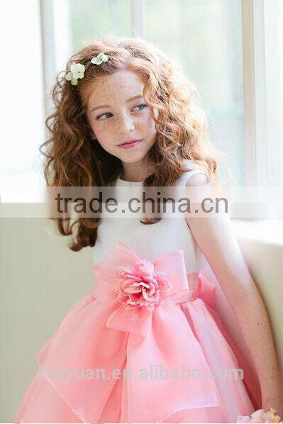 2 colors sweety halter gown little queen flower girl dress