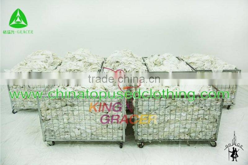 Factory price second hand 100 cotton grey fabric,wholesale used plain white cotton fabric