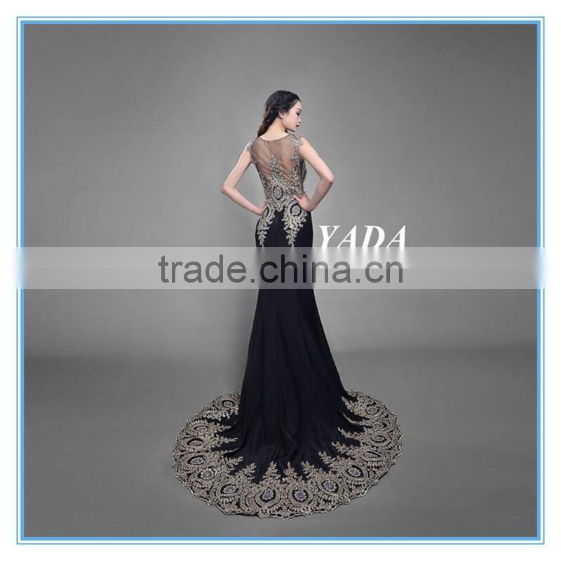 Elegant Lace Beaded Embroidery Mermaid Long Evening Dress