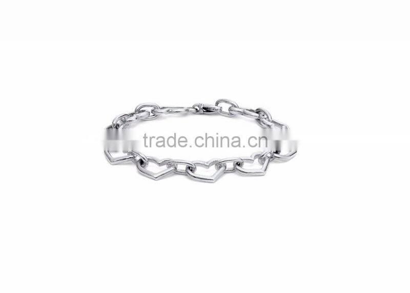 Fancy Silver Plated Heart Bracelets
