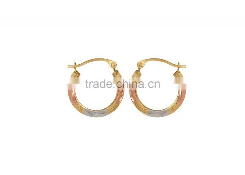 Imitation Gold Plated Artificial Hoop Earrings