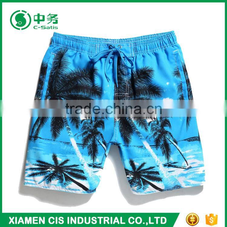 New Design European Style 100% Polyester Quick Dry Summer Printed Board Shorts for Men