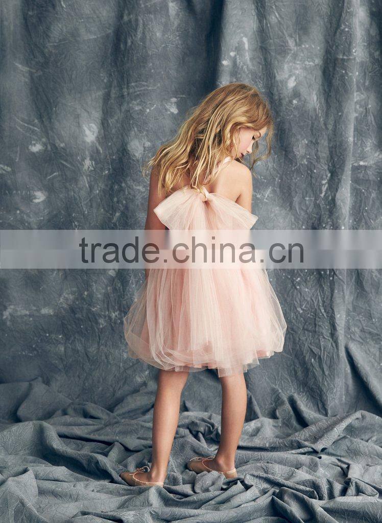 Factory Wholesale Girl Party Dress big bow Tulle Girl wedding Dresses