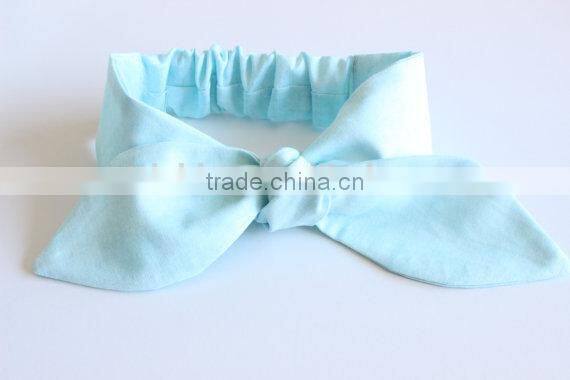 2016 Hot Coming Korean Dots Cloth Headband Lovely Baby Girls Bowknot Hairband