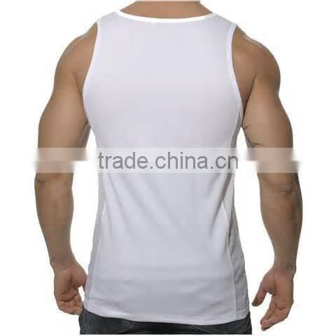 Yoga Wear tight white tank top for men