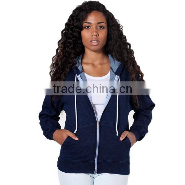 plain thin zip-up sweatshirt hoodies for ladies
