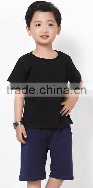 Fashion custom blank kids plain round neck short sleeve multi-color t shirts wholesale china supplier