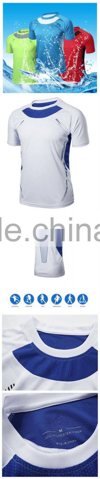 Outdoors New Arrival Mens Short Sleeve Dry Fit Running T shirt Wholesale Polyester