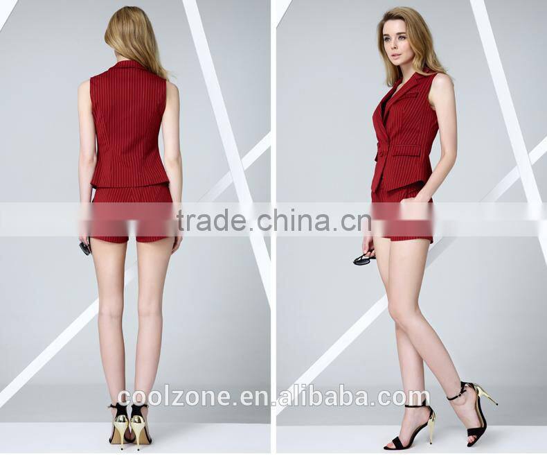 Women summer two pieces business suits office lady casual uniform