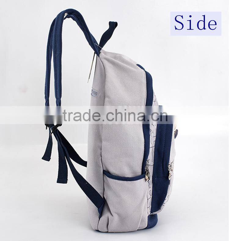 Fashion Canvas backpack, Travel bag, Computer bag, Girl's bag