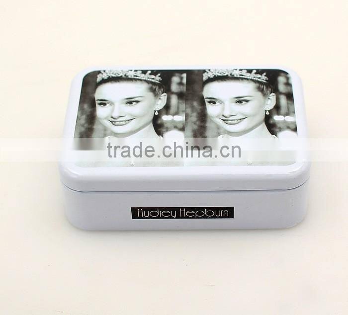 R1837H Manufacturer square tin box metal storage box wholesale gum tin box