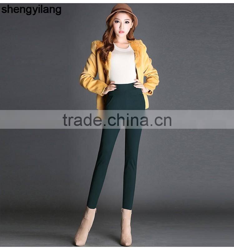 winter warm fleece high waist Leggings/pants clothing manufacturing companies in China