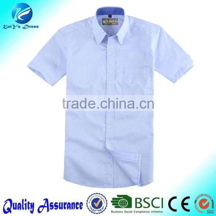 Spring long sleeve men blue cotton denim shirt