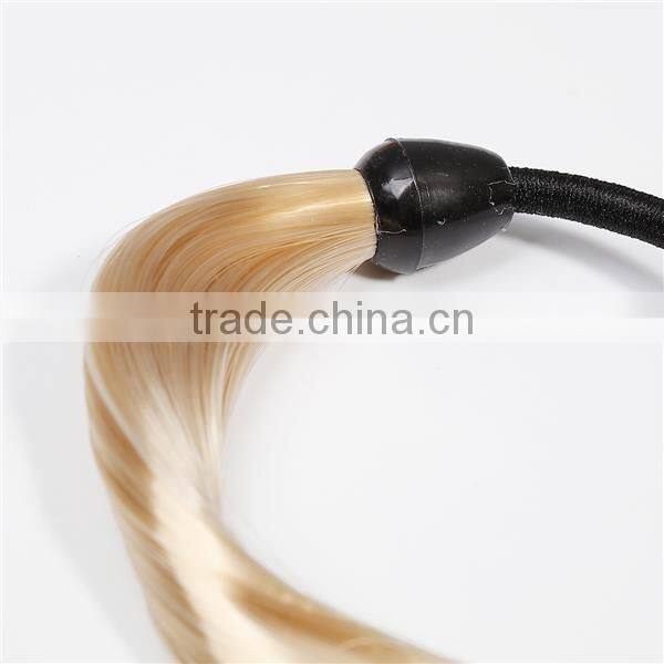 Chemical Fiber Hair Ties Round Khaki Elastic Hair Bands