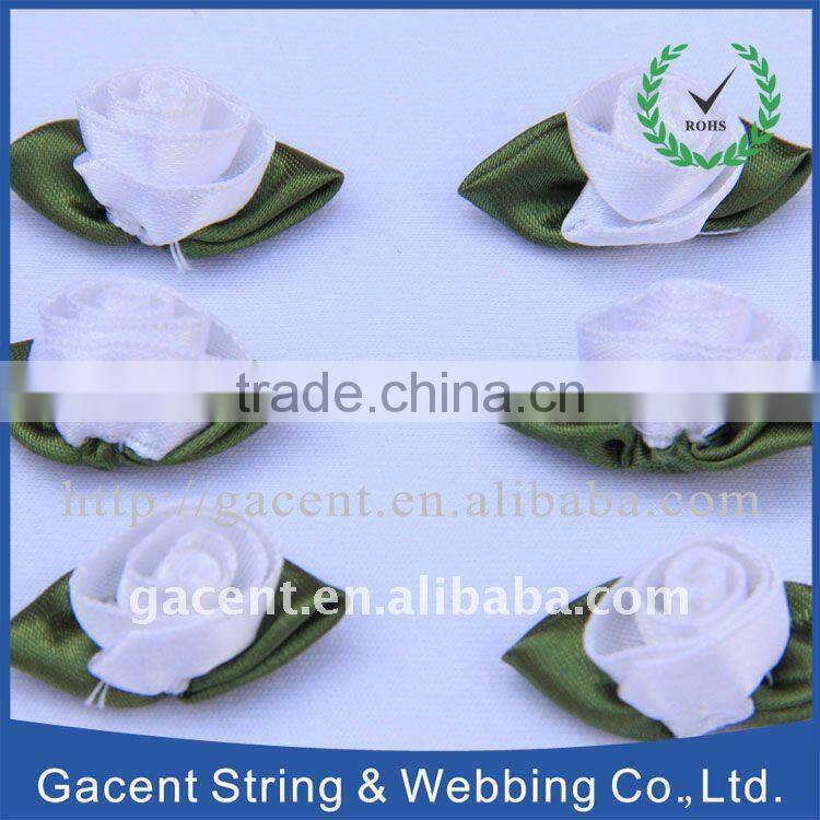 wedding decoration flower white ribbon rosette