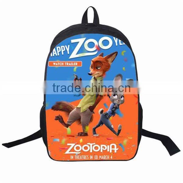 Latest Zootopia school bag Popular Movie school backpacks Wholesale Lovely school bag for kids