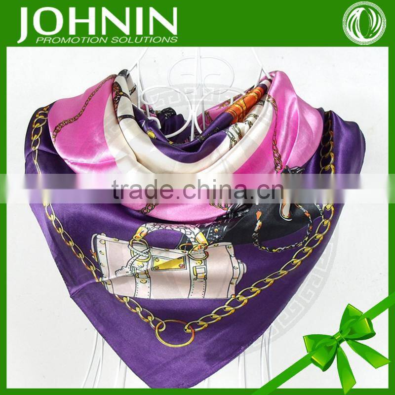 OEM and free AZO Fast shipping high quality Satin lady fashion scarves