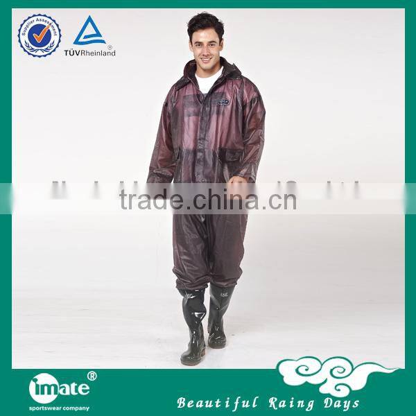 New arrival pvc fashion rain coat with hat