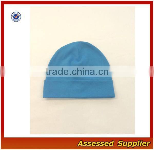 ZT1028 Soft 100%organic cotton infant baby hat/ Hospital newborn baby solid caps
