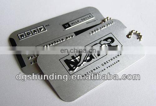custom design high qualtiy embossed metal cards