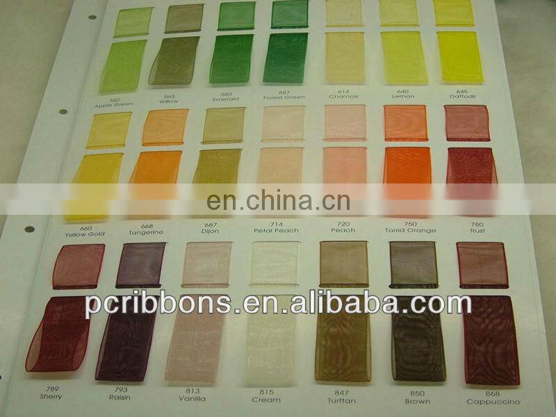 Beautiful double sheer ribbons silk organza ribbon