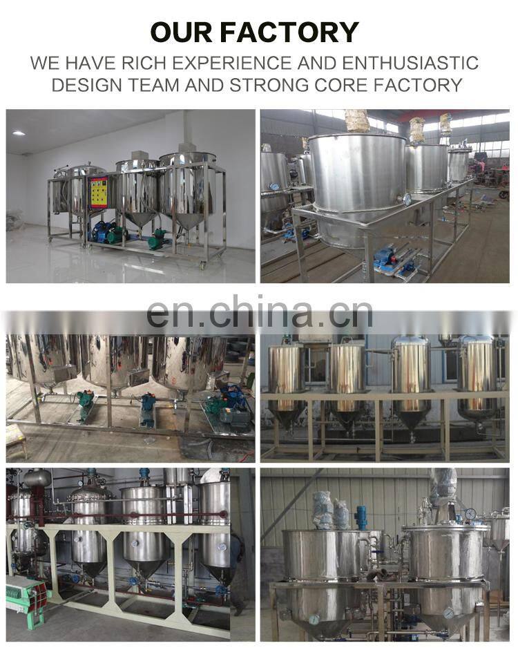 500-2500Kg Per Day Kenya Degummed Soybean Sunflower Edible Vegetable Oil Refine Processing Machine