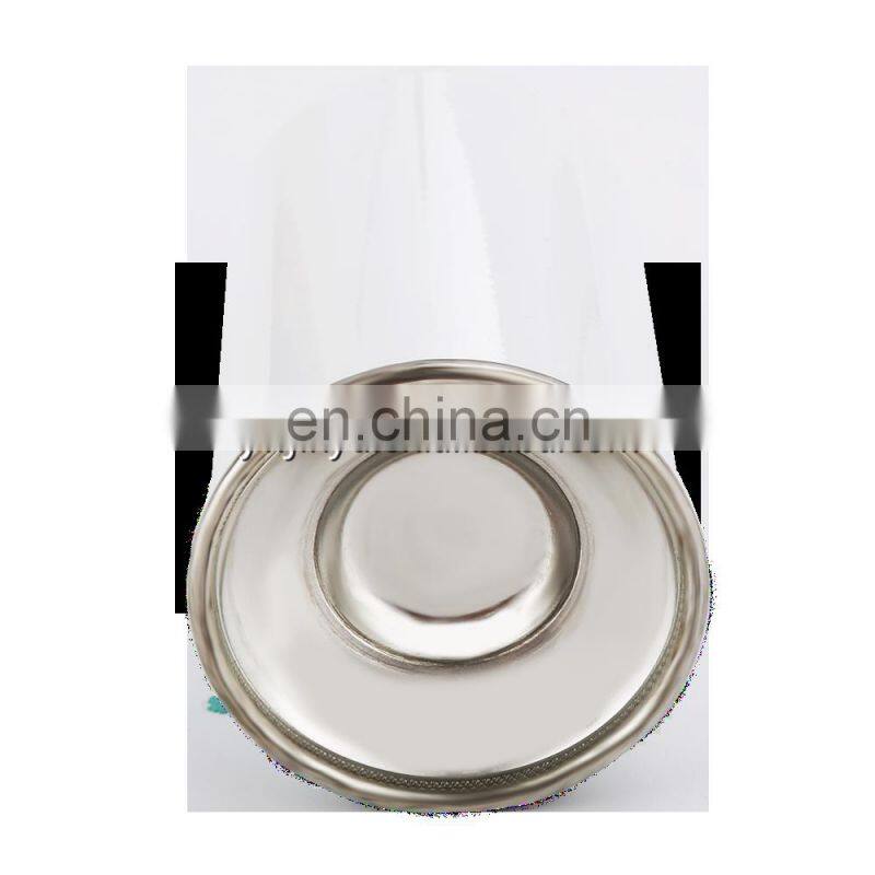OEM logo printing white coated empty necked-in aerosol tin can for sale