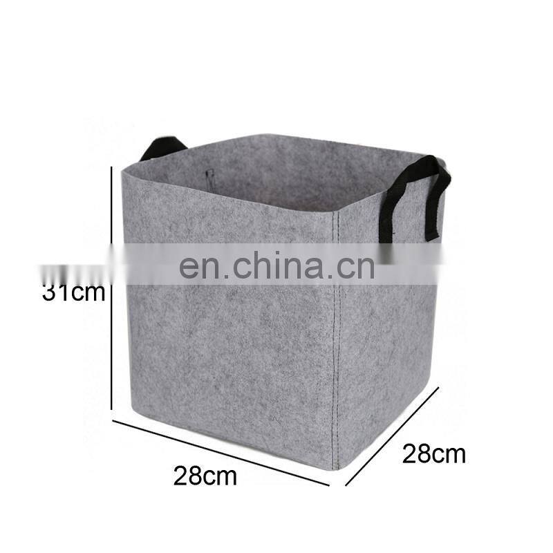 1/3 / 5 / 7 / 10 / 15 / 20 / 25 / 45 / 60 Gallon square Felt Fabric Grow Bag for trees and flower