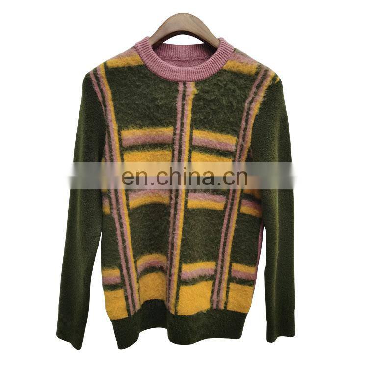DiZNEW Wholesale Cotton Jacquard Knitted Pullover Sweater Men